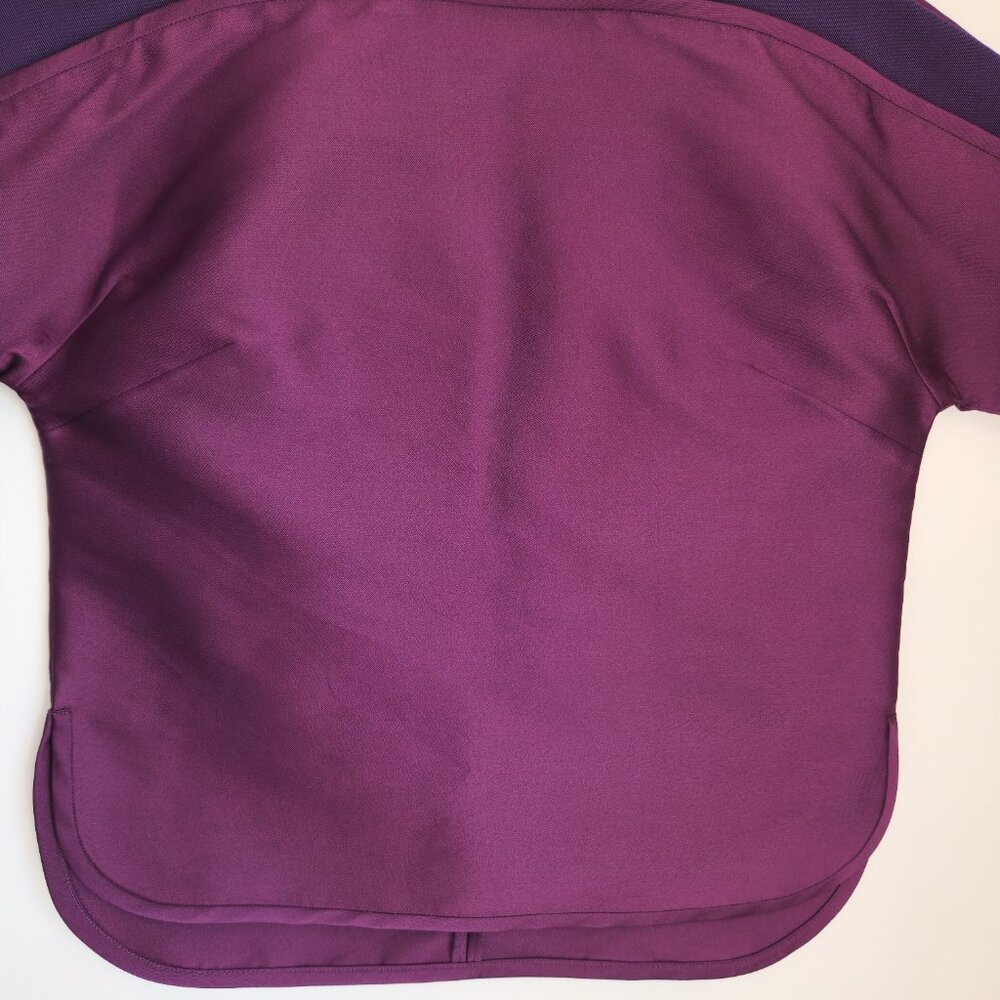 NWT Carven Size 8US Violet Short Sleeve T-shirt en mika Zipper Back Relaxed Fit - Picture 6 of 13